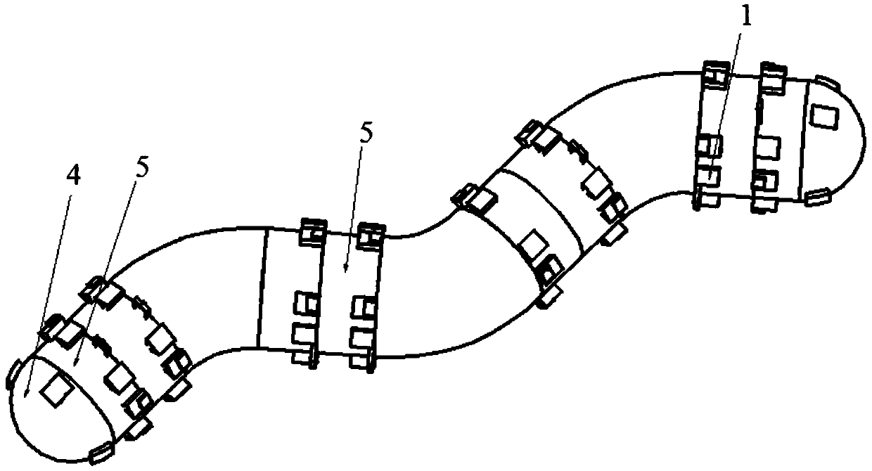 Underwater bionic multi-ascidian-combined soft-bodied robot