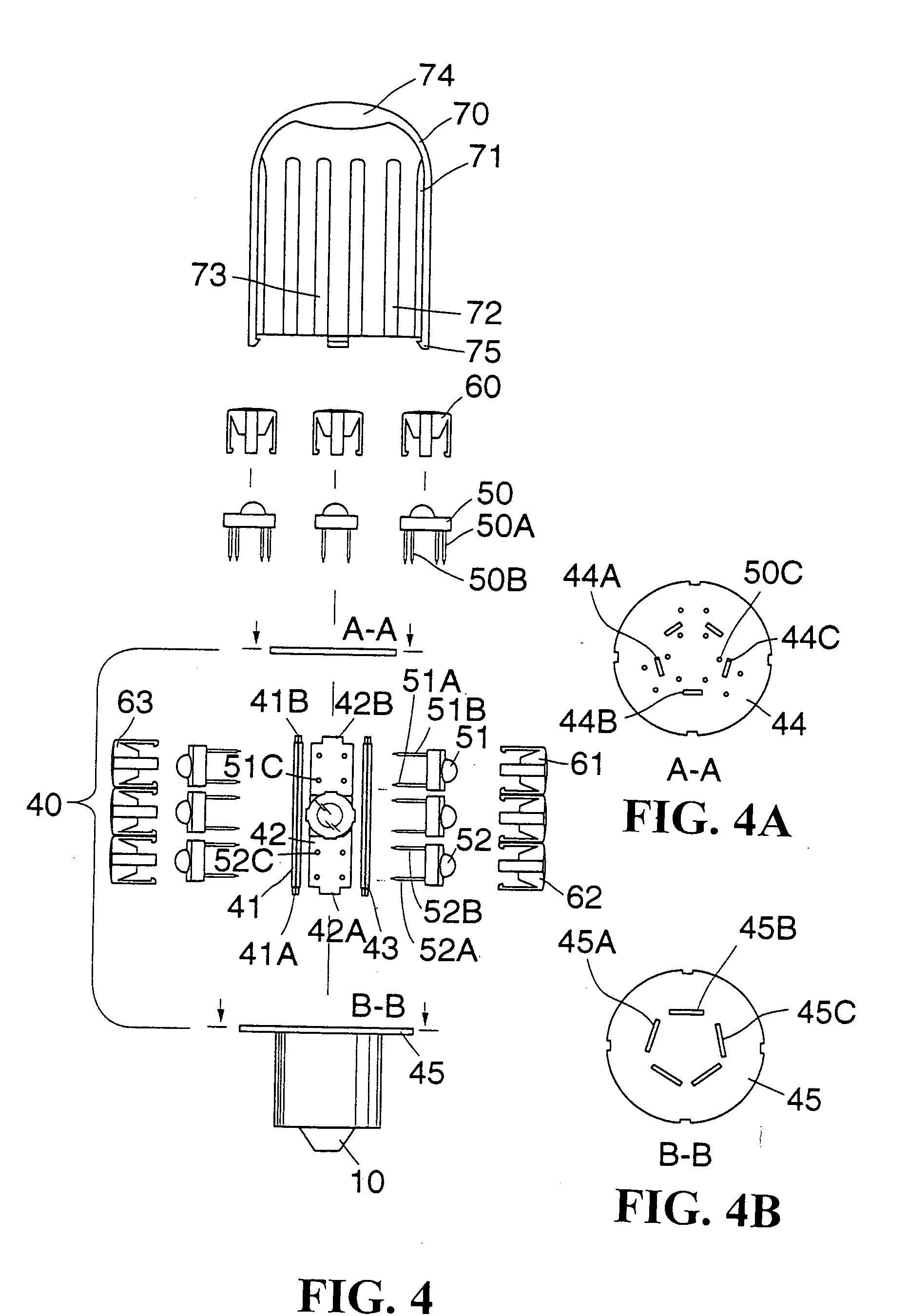 Gain structure of an LED