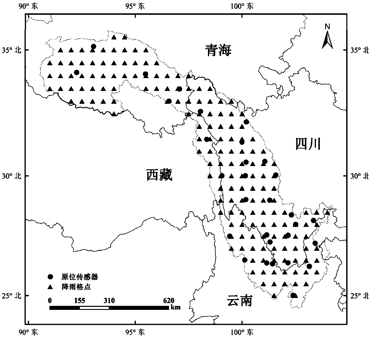 Drainage basin rainfall product correction method and system based on satellite-ground fusion