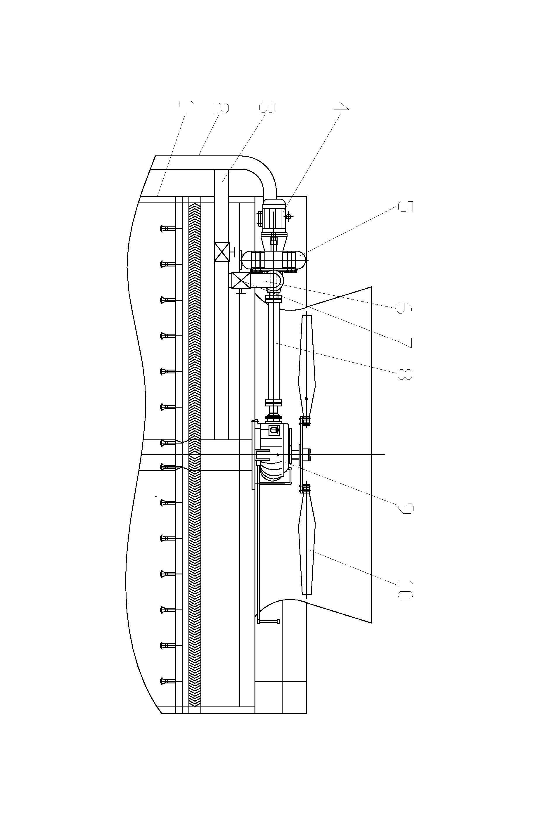 Hydroelectric hybrid device of cooling tower