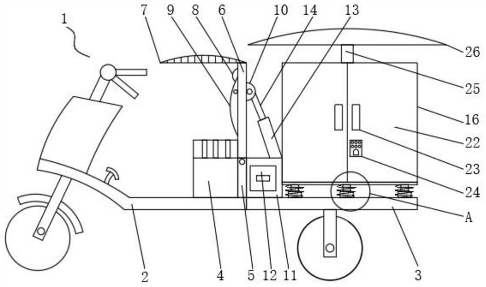 Meal delivery electric vehicle facilitating rest