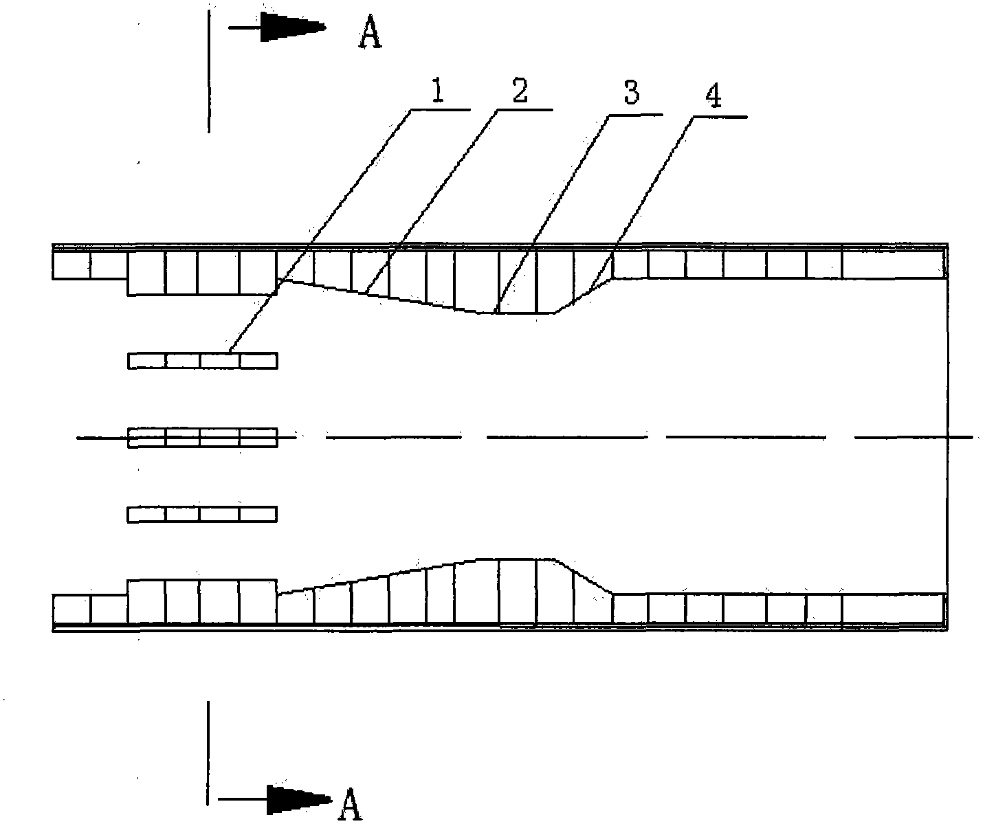 Rotary kiln for calcining titanium dioxide by sulfuric acid method