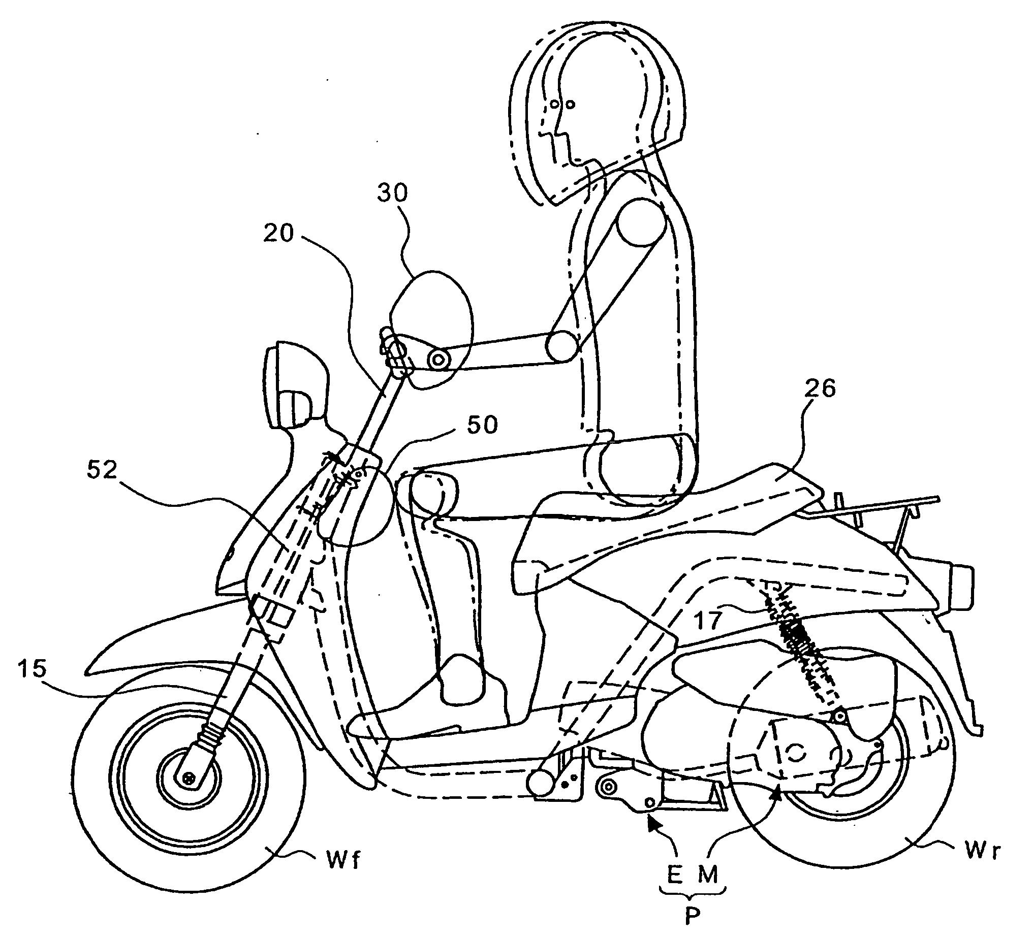 Rider restriction device of two-wheeled vehicle