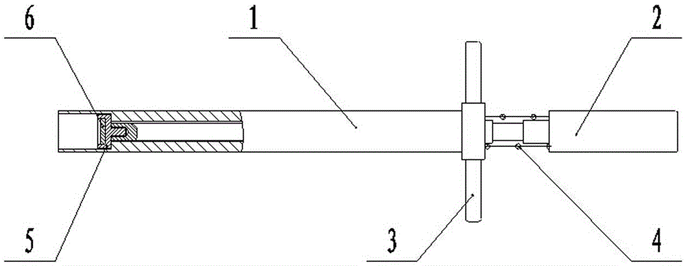 Magnetic attracting device for iron scraps in long-deep hole