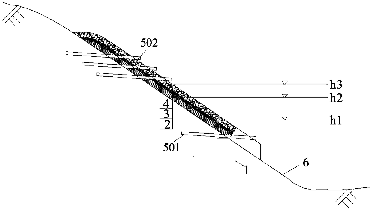 Anti-seepage and anti-freezing protection system for bank and side slopes of reservoir in cold region and construction method thereof