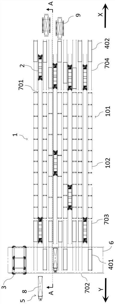 Automatic storage yard and working method thereof, and storage medium