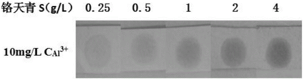 Ready-to-use test paper for rapid assessment of content of aluminum elements in food, and use method and application thereof