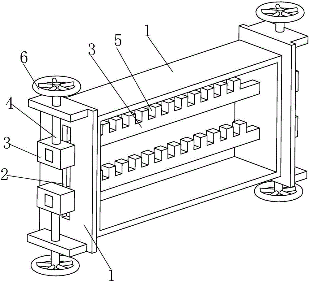 Adjustable layering rack for tooth-shaped paper