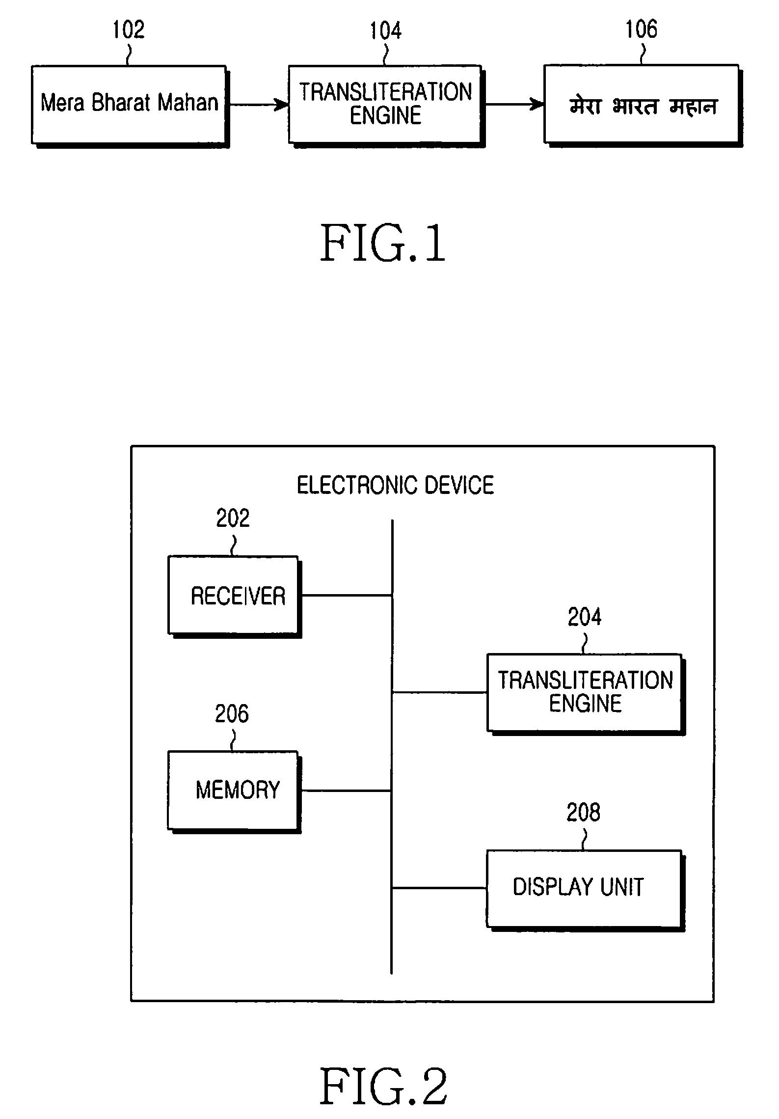 Method and device for transliteration