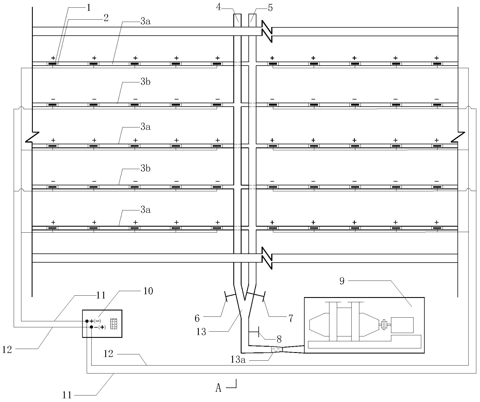 Method and device for accelerating ultra-soft soil solidification through dual-passage variable-polarity vacuum electroosmosis