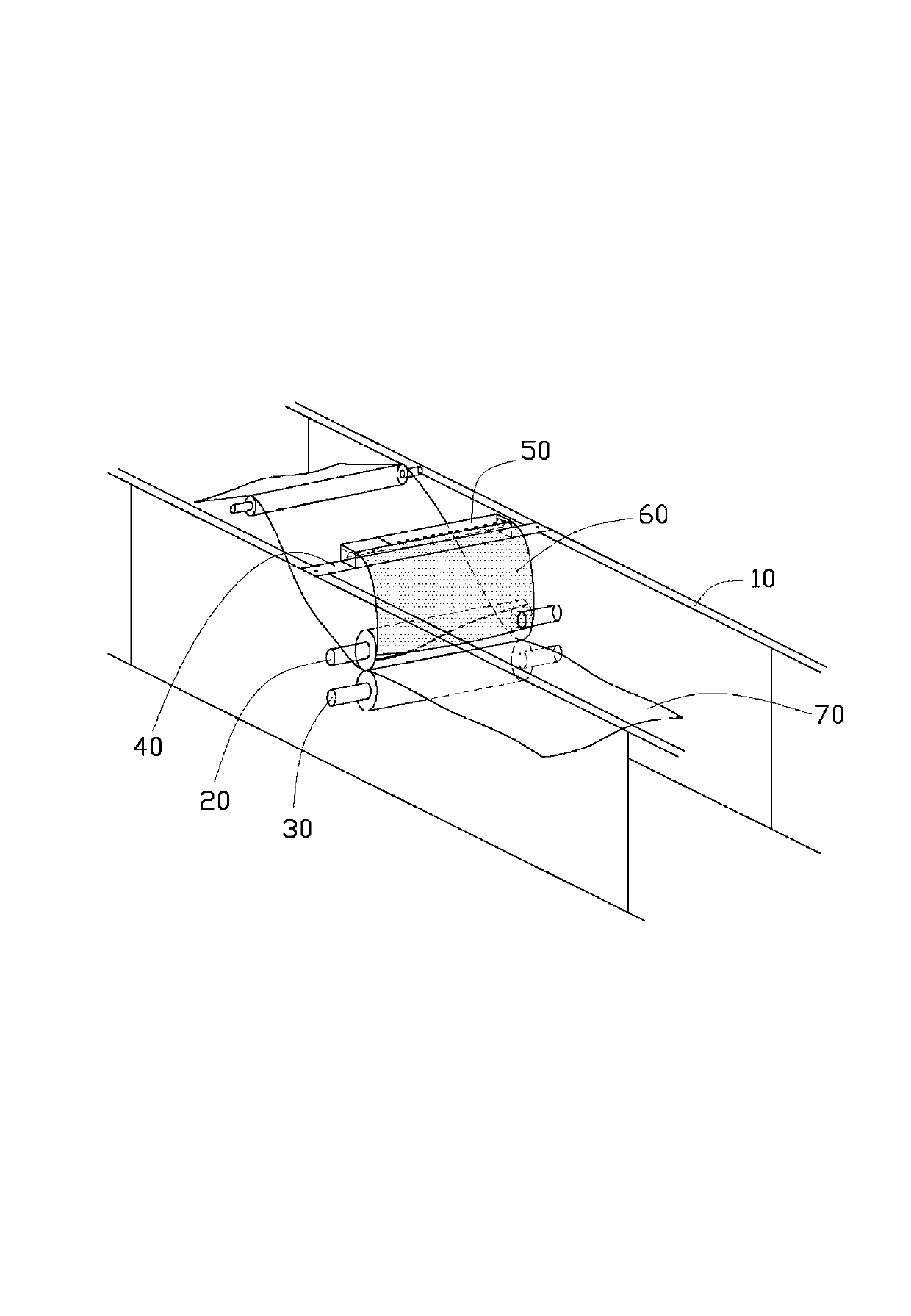 Dotted cutting device and cutting roll cleaning device thereof