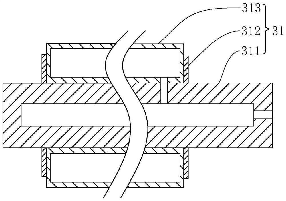 A corrugated cardboard forming conveying system