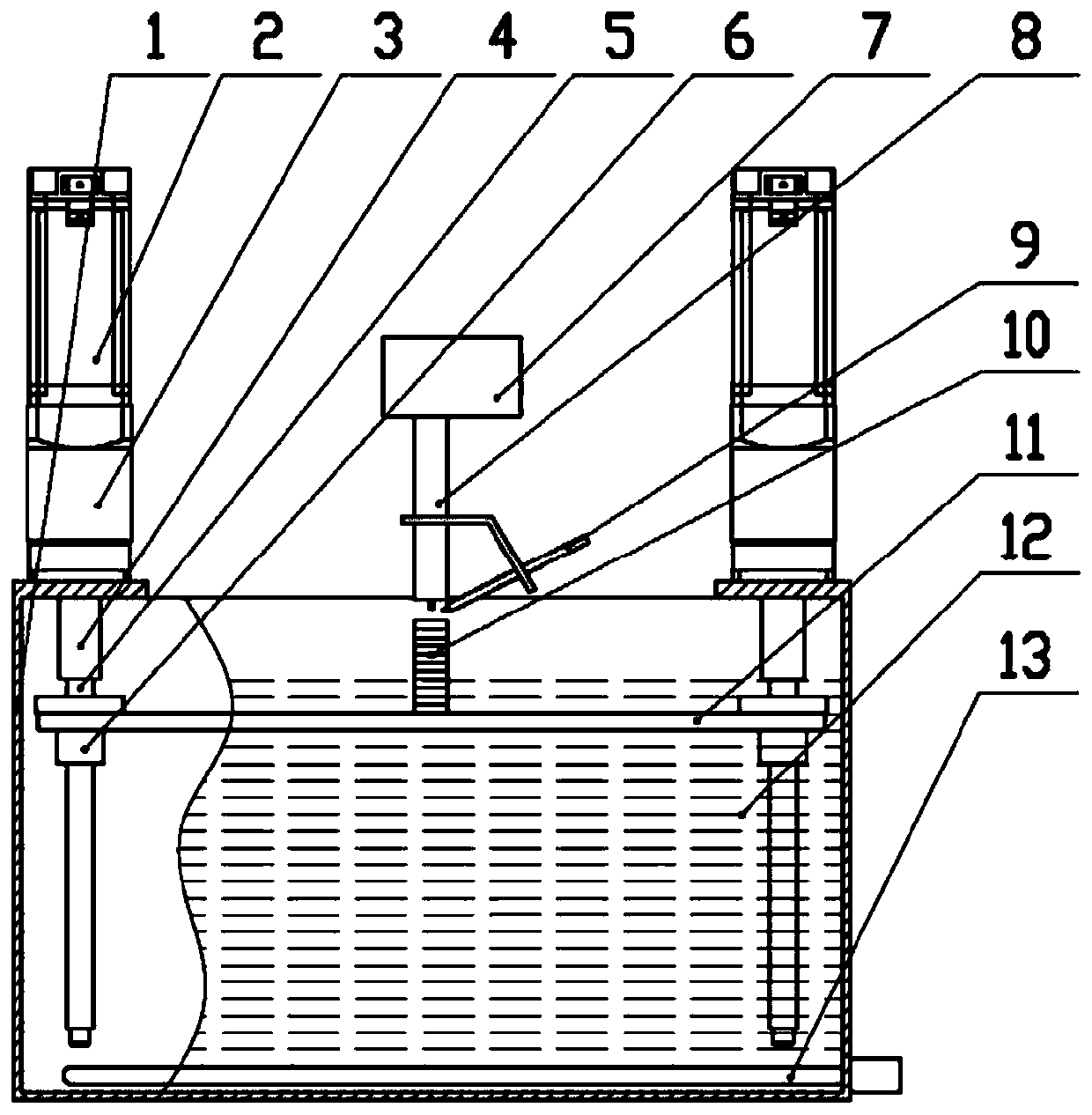 Cooling device for manufacturing process of electric arc printing additional material