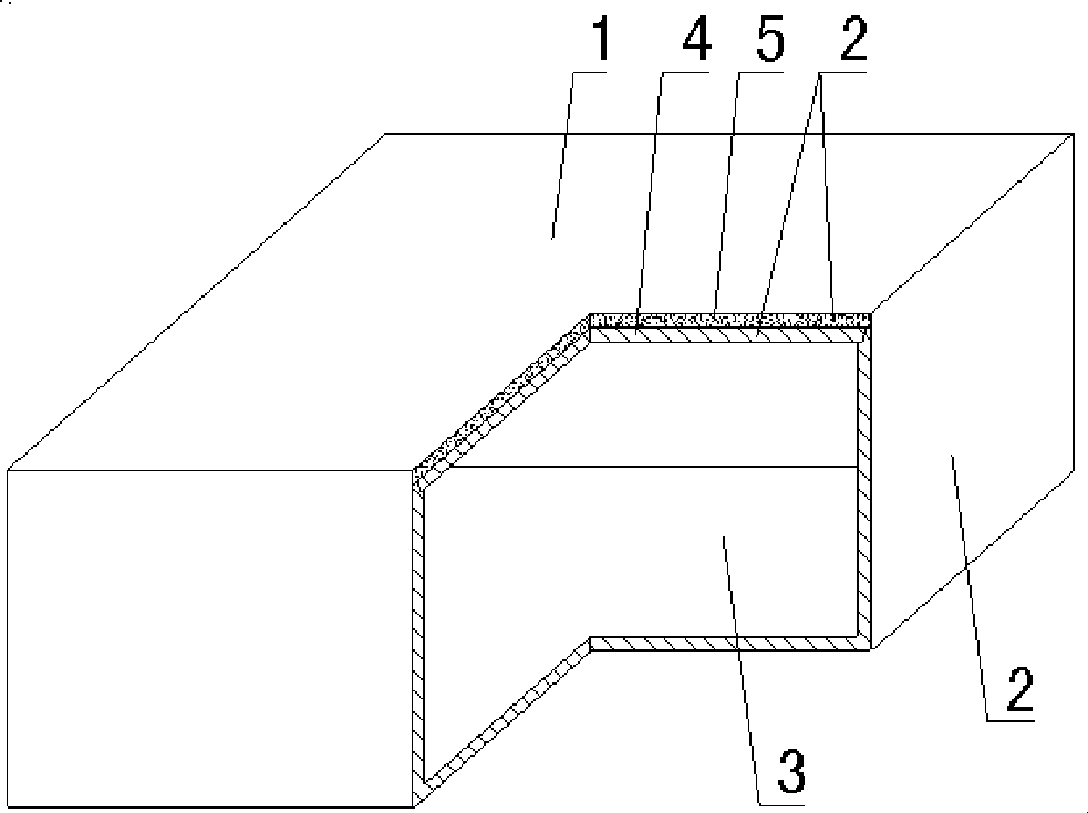 Hollow mold for filling cast-in-situ concrete