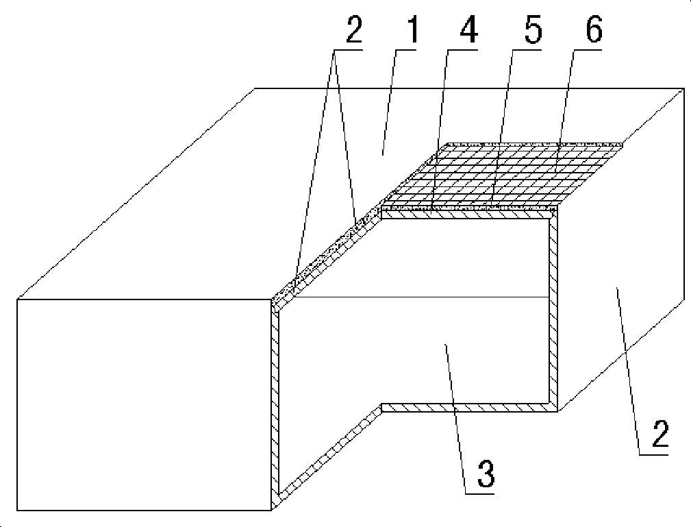 Hollow mold for filling cast-in-situ concrete