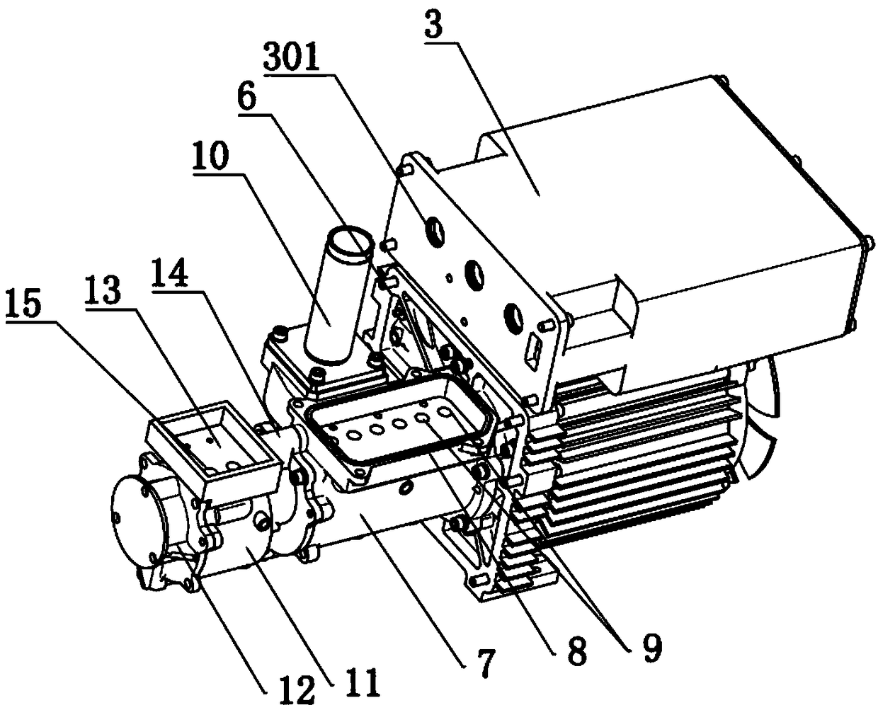 Single-stage and double-stage switching rotary vane vacuum pump