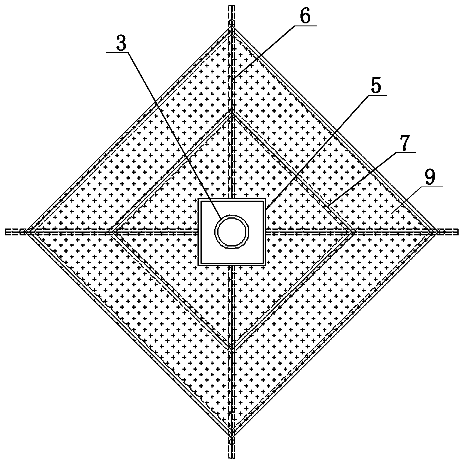 Concrete pouring device and method for ultrahigh steel pipe concrete column tremie method