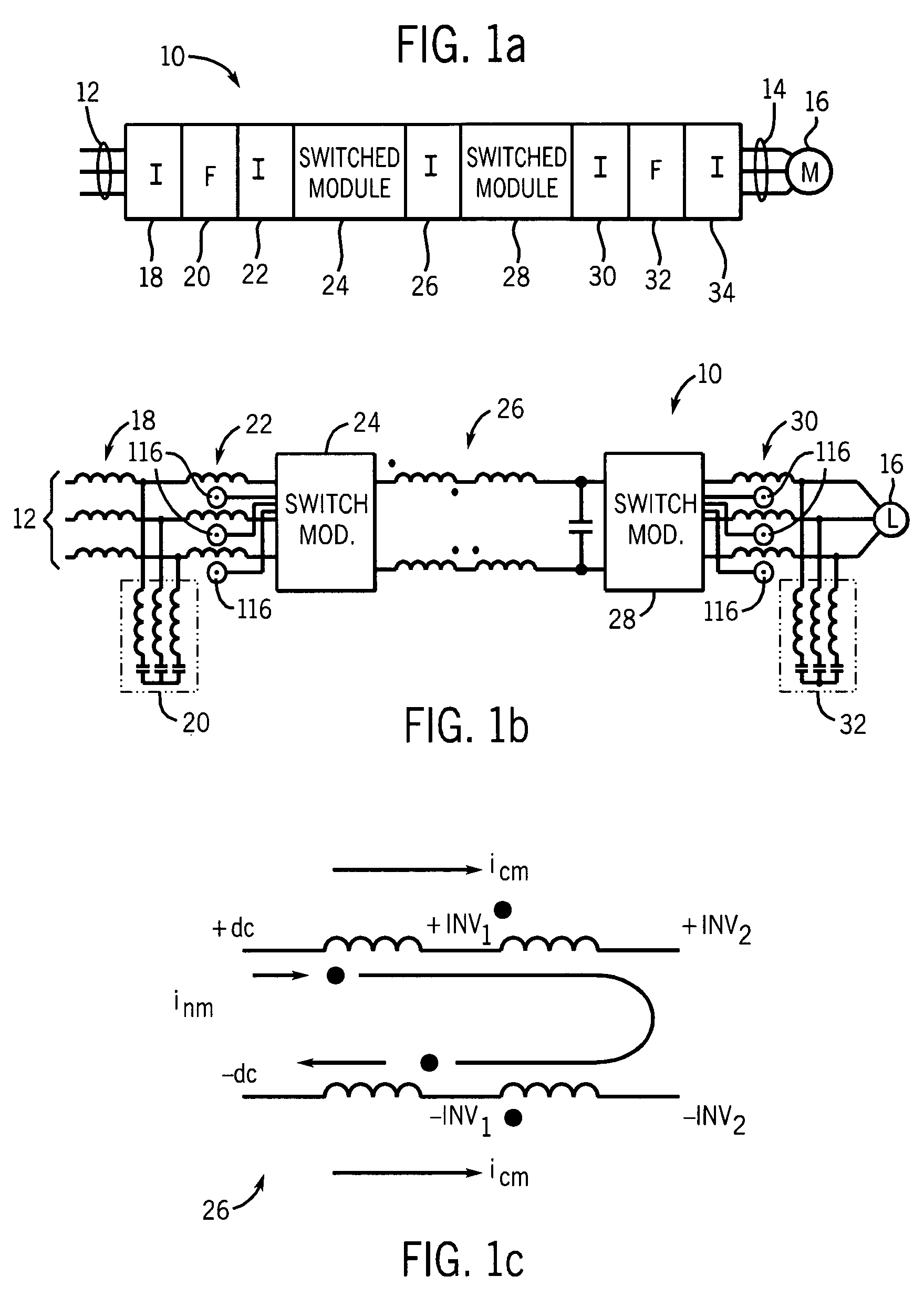 Modular inductor for use in power electronic circuits