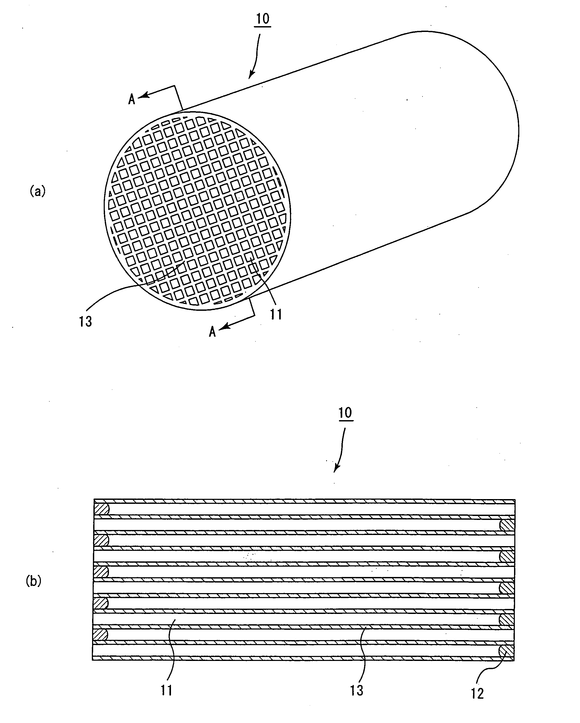 Honeycomb filter for clarifying exhaust gases