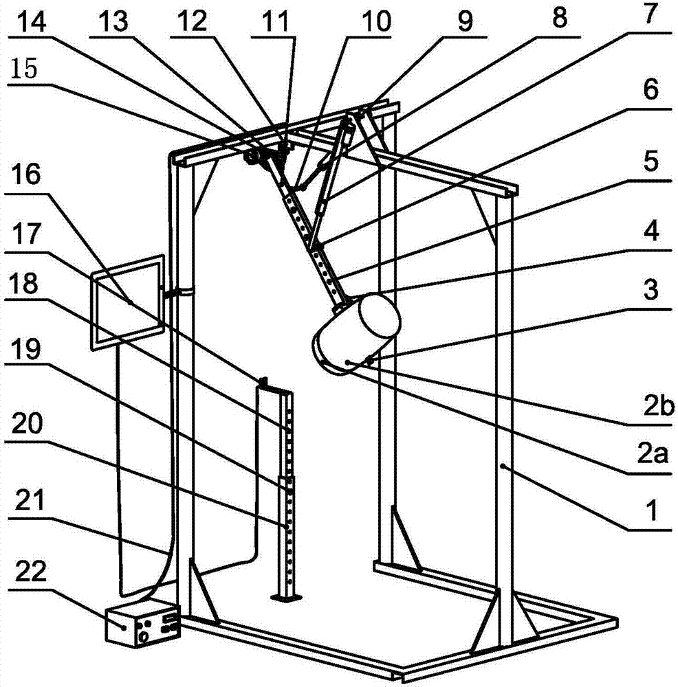 Lateral impact testing device for target object and testing method thereof