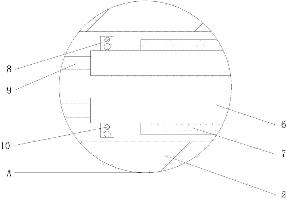 Slitting machine receiving rod fixing device