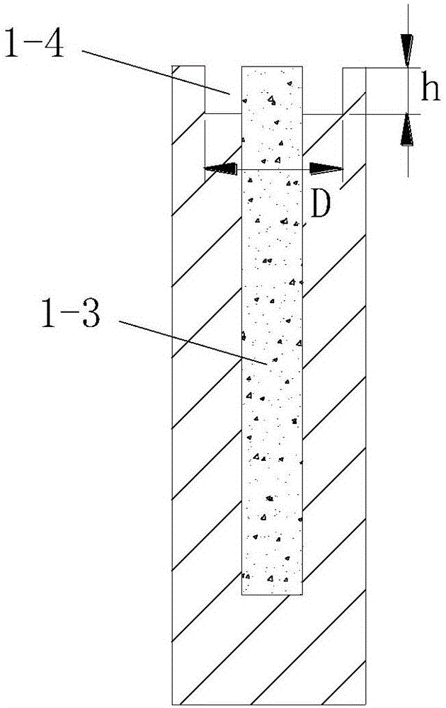 Forming device and construction process for reverse screw pile