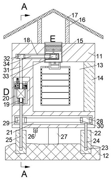 Waterproof outdoor power distribution cabinet with ventilation and heat dissipation functions