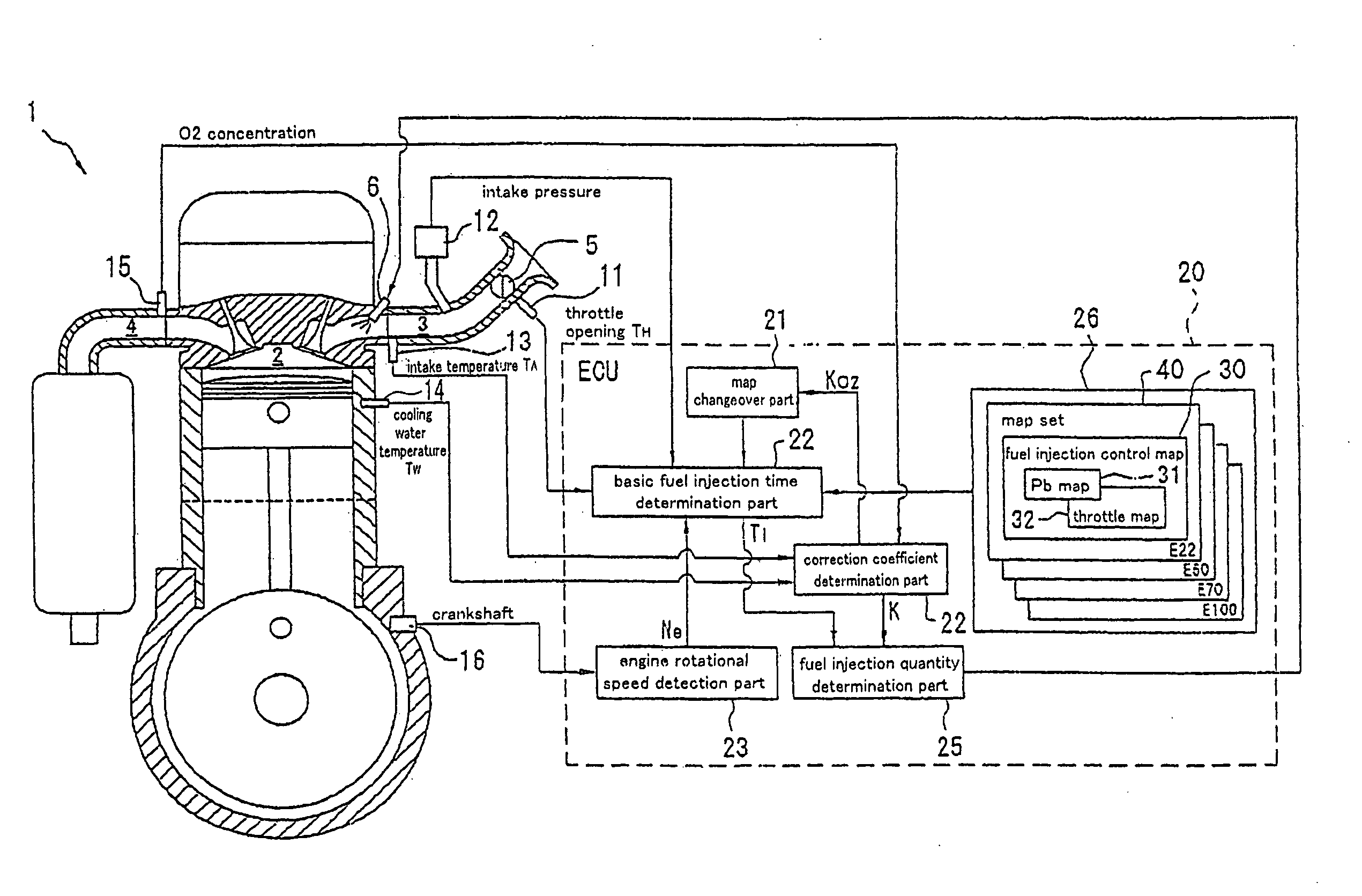 Fuel injection control device for a variable-fuel engine and engine incorporating same