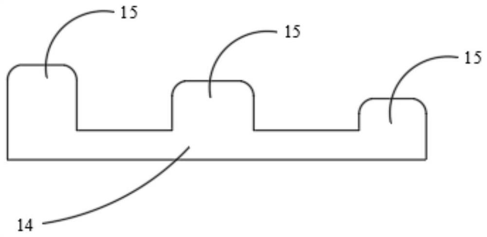 Medical trolley with segmented guardrail