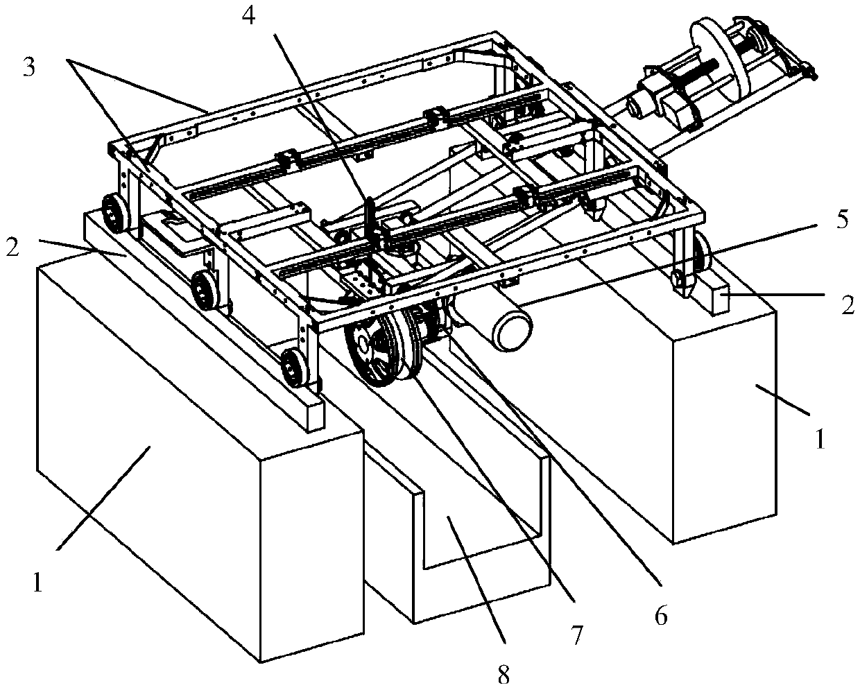 A planetary vehicle single-wheel platform device with continuously adjustable load