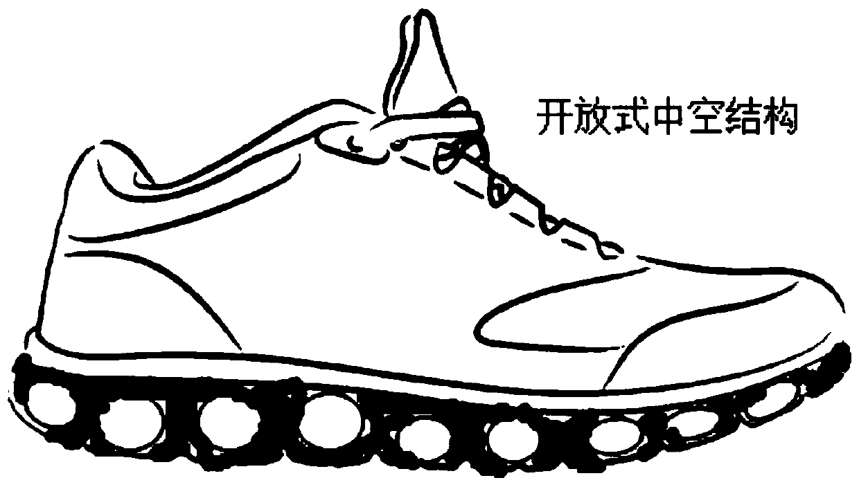 Sole for sports shoes and preparation method and application thereof