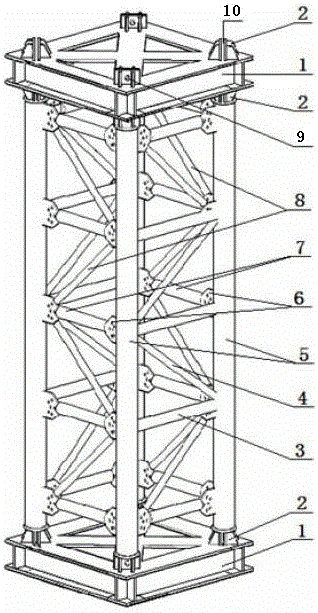 Detachable load-bearing support frame