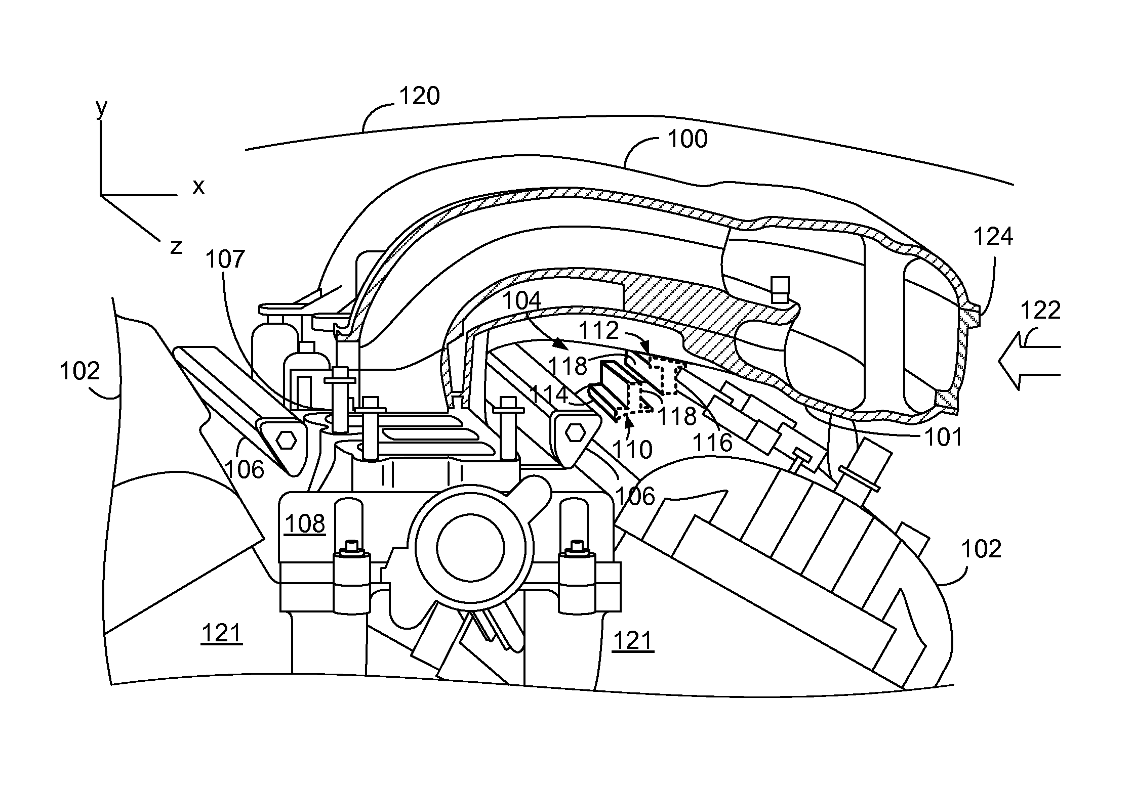 Component catch for crash robustness