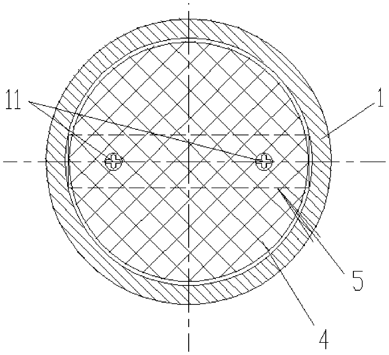 Drooping type circular air pipe air outlet structure with watertight cover and insect-proof net