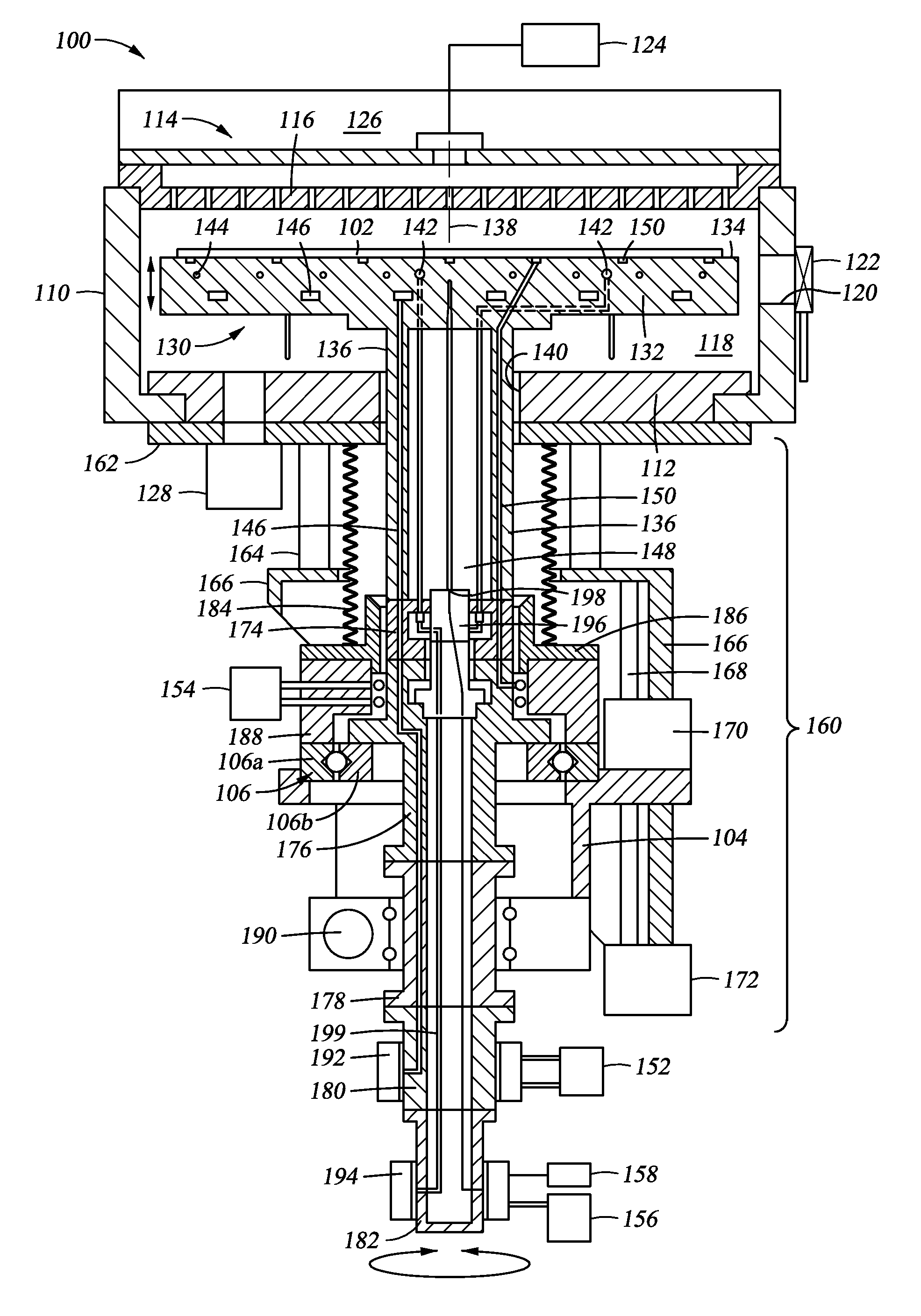 Rotation enabled multifunctional heater-chiller pedestal