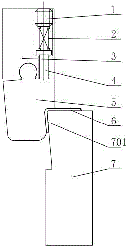 Progressive die 90-degree outward-opening adjustment and acute-angle bending structure