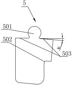 Progressive die 90-degree outward-opening adjustment and acute-angle bending structure