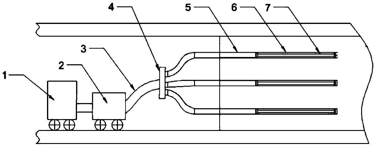 Expansion-hose hydraulic fracturing method for coal seam permeability increasing