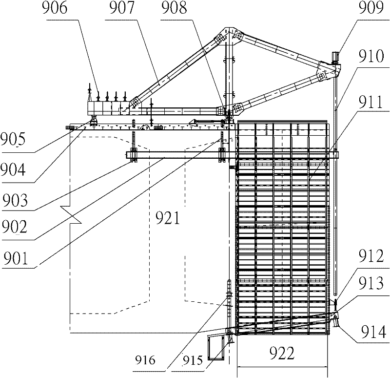 Cradle for pouring bridge cantilever and construction method of cradle