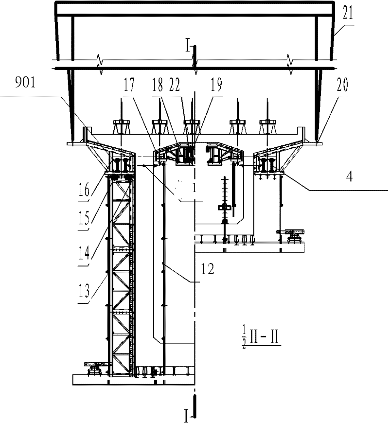 Cradle for pouring bridge cantilever and construction method of cradle