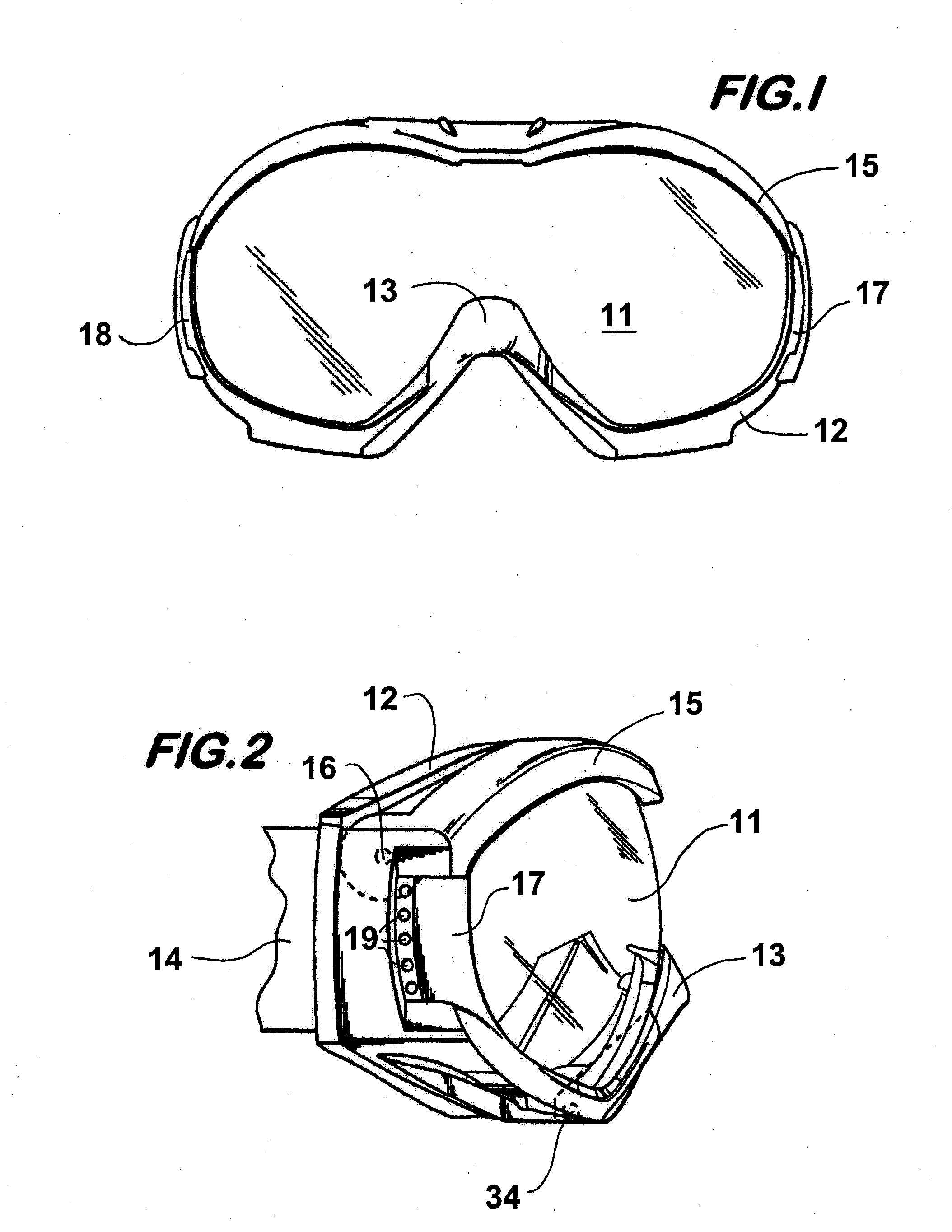 Goggles with interchangeable lens