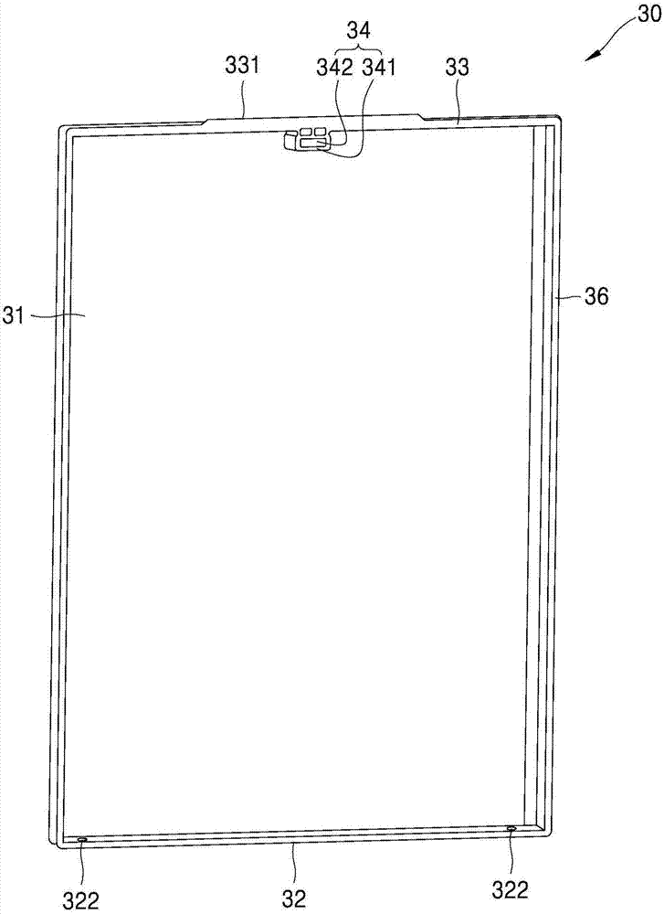 Refrigerator with external water-purifying filter case