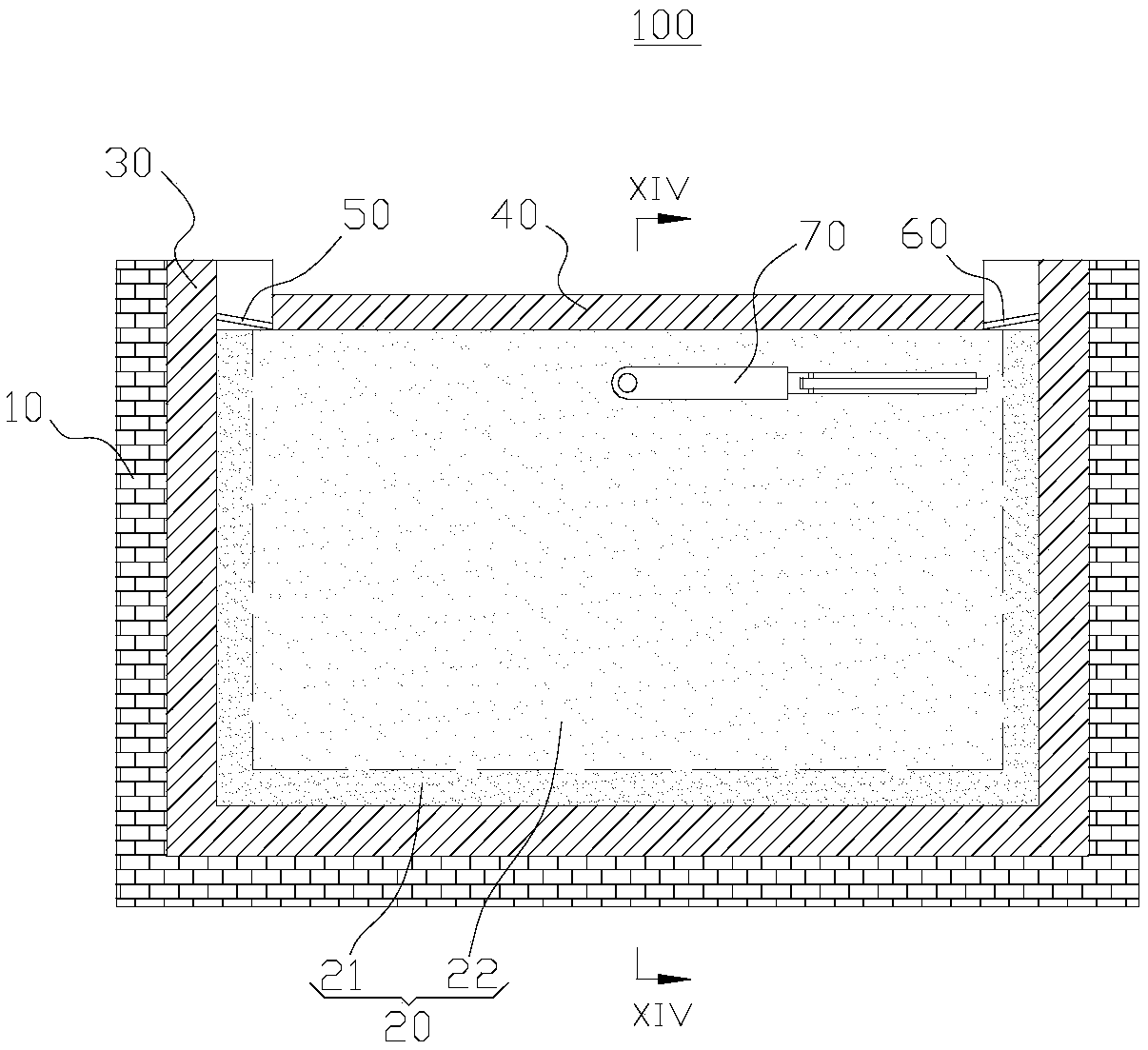 A garage waterproof structure and dispatching structure