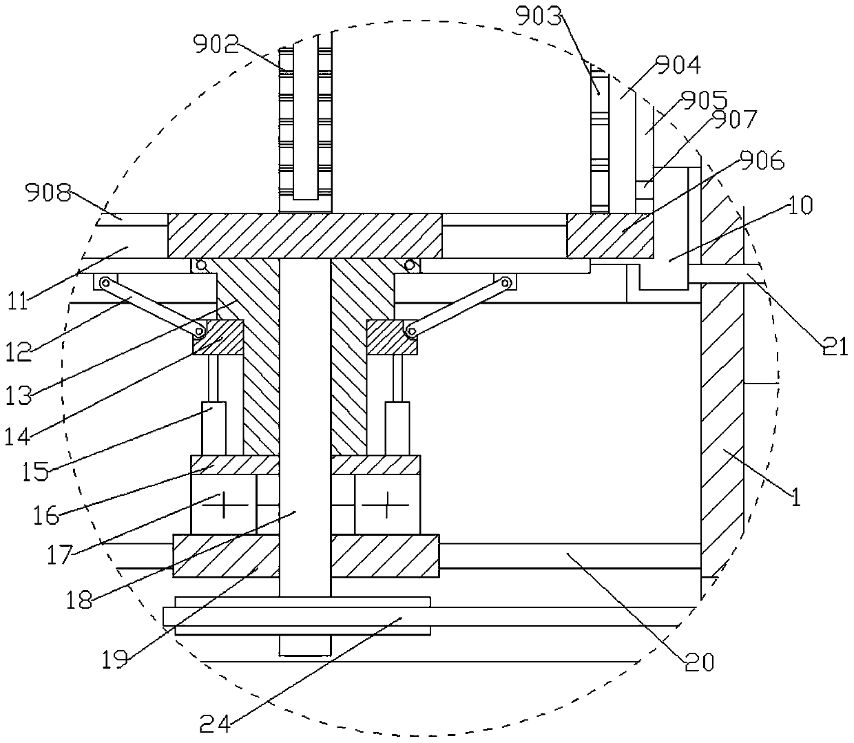 Soil leaching remediation tower