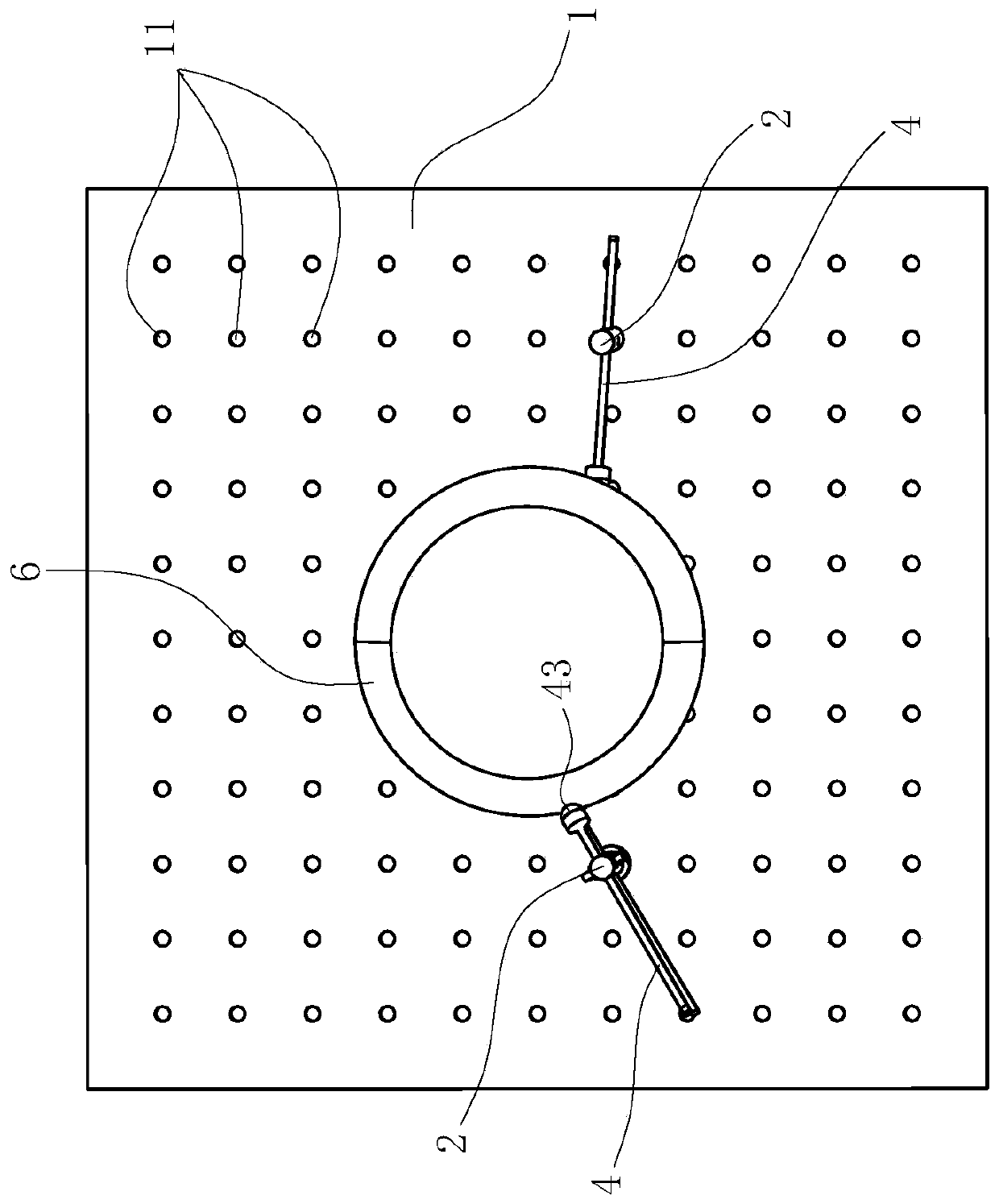 Supporting device for three-dimensional exhibit