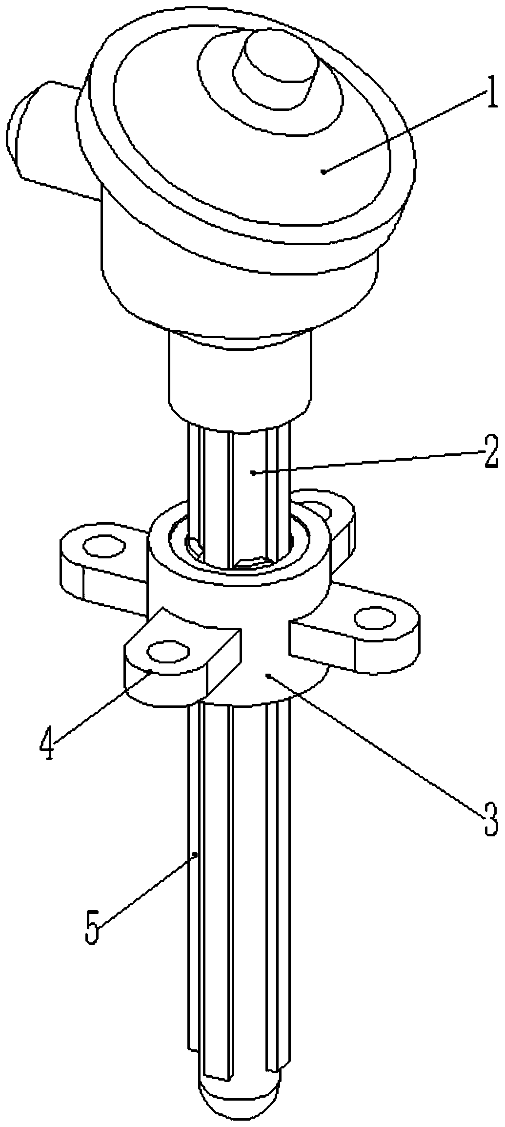 Anti-washout long-life liftable multi-point acquisition type thermocouple