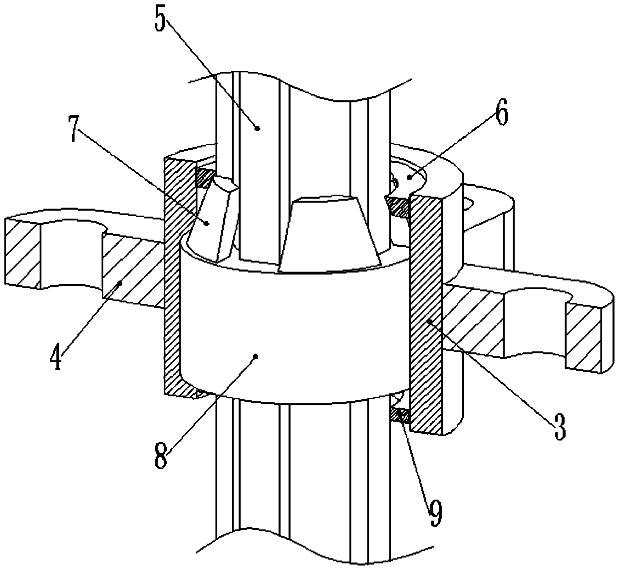 Anti-washout long-life liftable multi-point acquisition type thermocouple