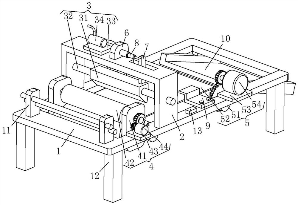 Gluing device for corrugated carton production