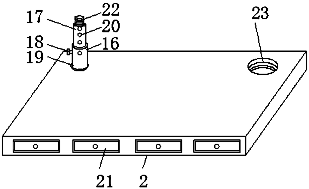 A computer keyboard with adjustable inclination angle