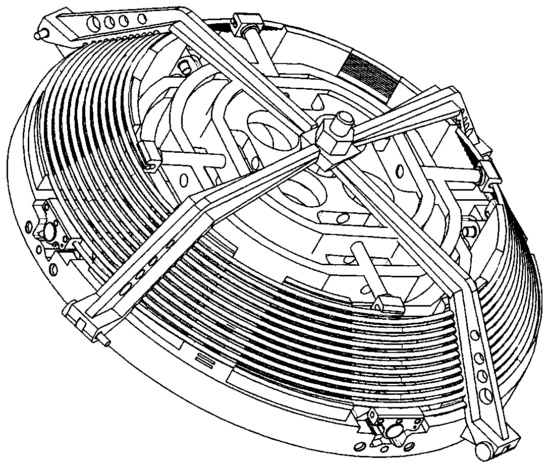 Elastic deployable helical antenna mechanism